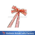 High quality printed fashion organza ribbon bow for gift wrapping